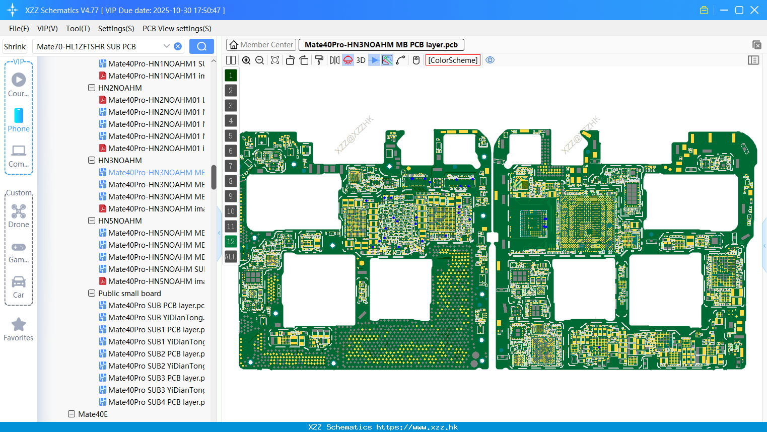 Huawei Mate40Pro-HN3NOAHM MB PCB Layer